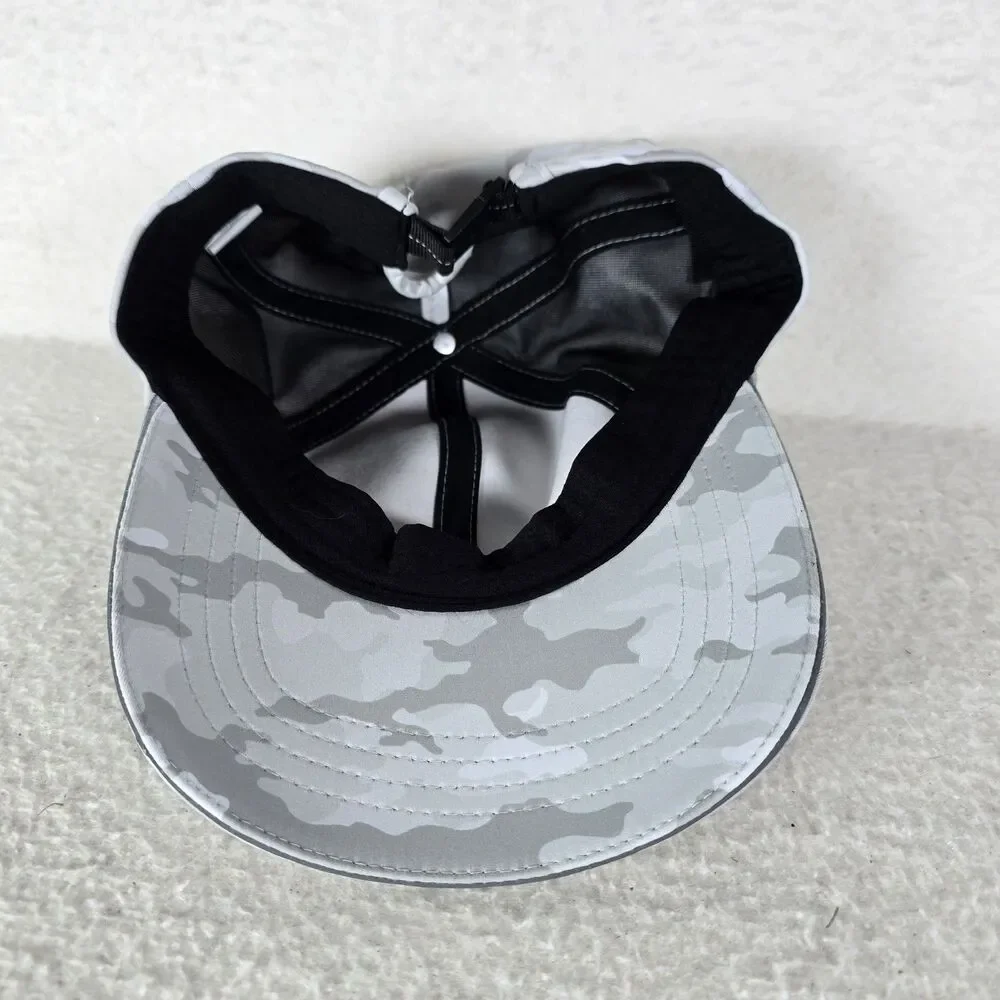 Womens Camo Baseball Hat Snapback Cap Ponytail Soft Gray Snap Buckle Comfort